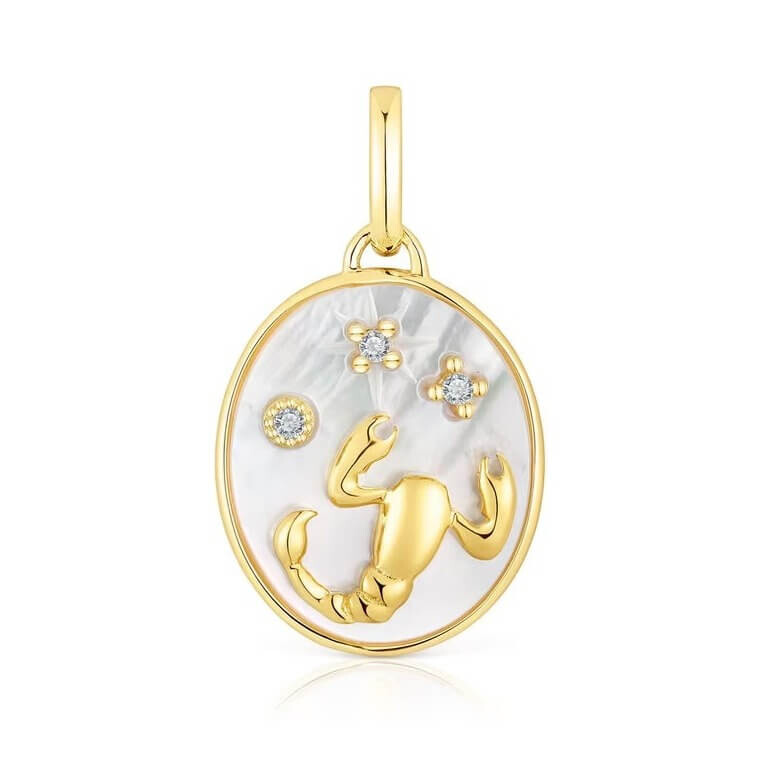 Подвеска Tous Horoscope Scorpio, серебро позолоченное/перламутр/топазы
Подвеска Tous Horoscope Scorpio, серебро позолоченное/перламутр/топазы