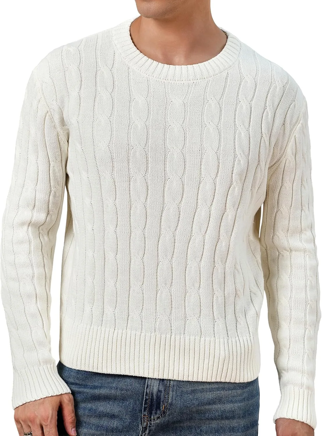 VPG Cable Knit свитер для мужчин, винтажный, легкий, приталенный
VPG Cable Knit свитер для мужчин, винтажный, легкий, приталенный