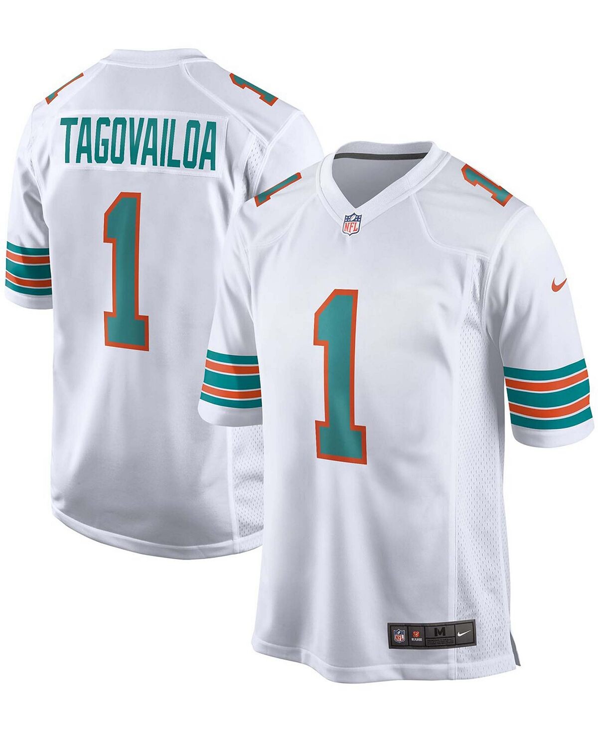 Мужская футболка tua tagovailoa white miami dolphins 2nd alternate game jersey Nike, белый
Мужская футболка tua tagovailoa white miami dolphins 2nd alternate game jersey Nike, белый