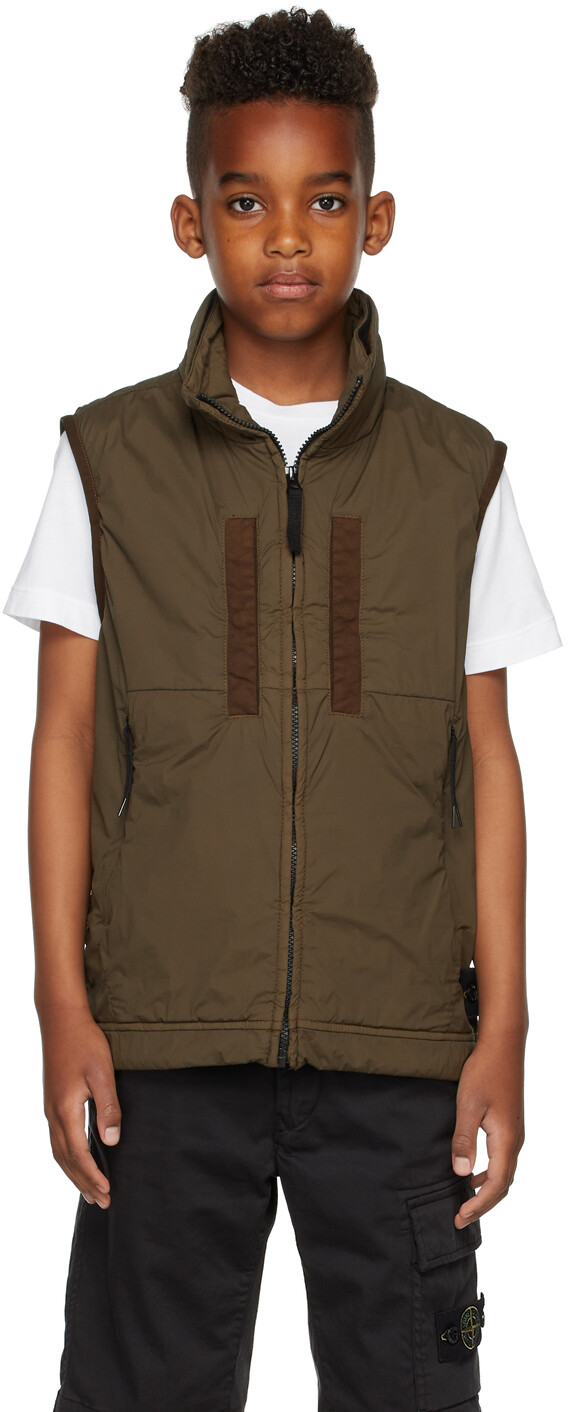 Детский зеленый нейлоновый жилет, окрашенный в готовом изделии Stone Island Junior
Детский зеленый нейлоновый жилет, окрашенный в готовом изделии Stone Island Junior