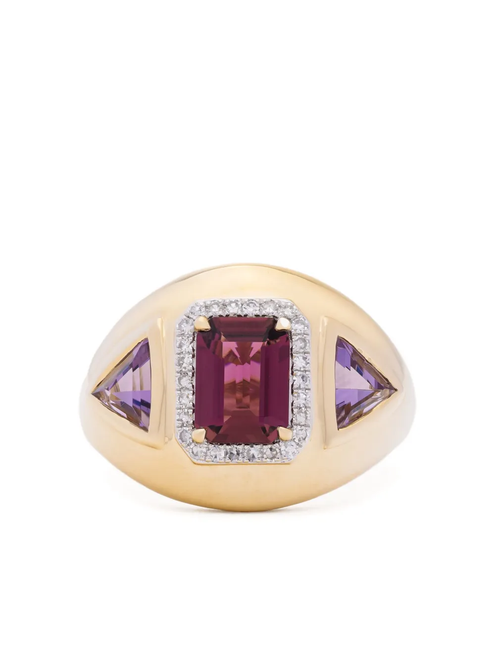 Кольцо из желтого золота с камнями Ouf!, золотой