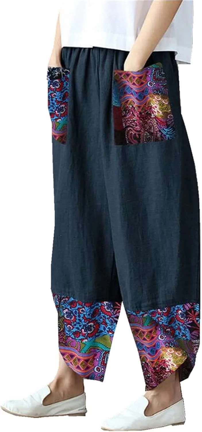 Maiyifu-GJ женские брюки-шаровары из льна с заплатками и эластичным поясом
Maiyifu-GJ женские брюки-шаровары из льна с заплатками и эластичным поясом