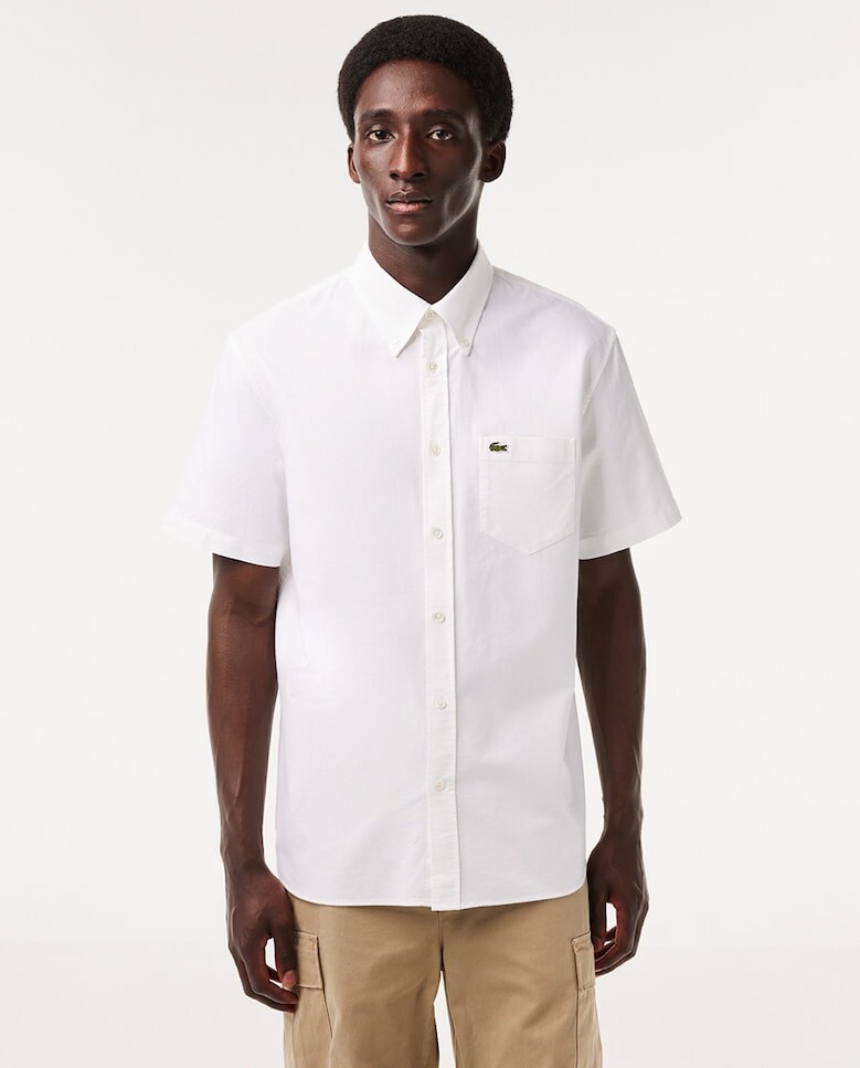 Оксфордская рубашка стандартного кроя с короткими рукавами Lacoste, белый
Оксфордская рубашка стандартного кроя с короткими рукавами Lacoste, белый