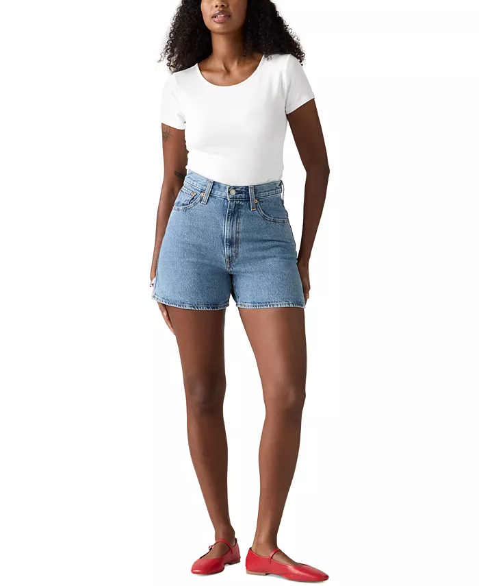 Женские джинсовые шорты с завышенной талией из хлопка Levi's, синий
Женские джинсовые шорты с завышенной талией из хлопка Levi's, синий