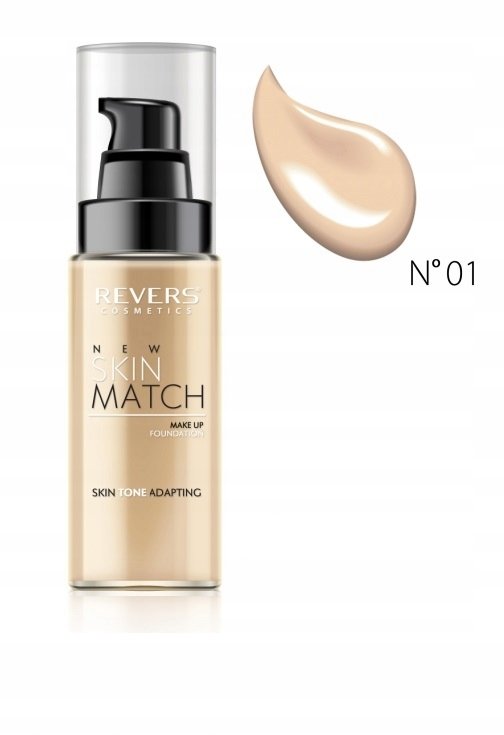 Revers, Матирующая стойкая увлажняющая тональная основа для всех типов кожи 01, Skin Match
Revers, Матирующая стойкая увлажняющая тональная основа для всех типов кожи 01, Skin Match