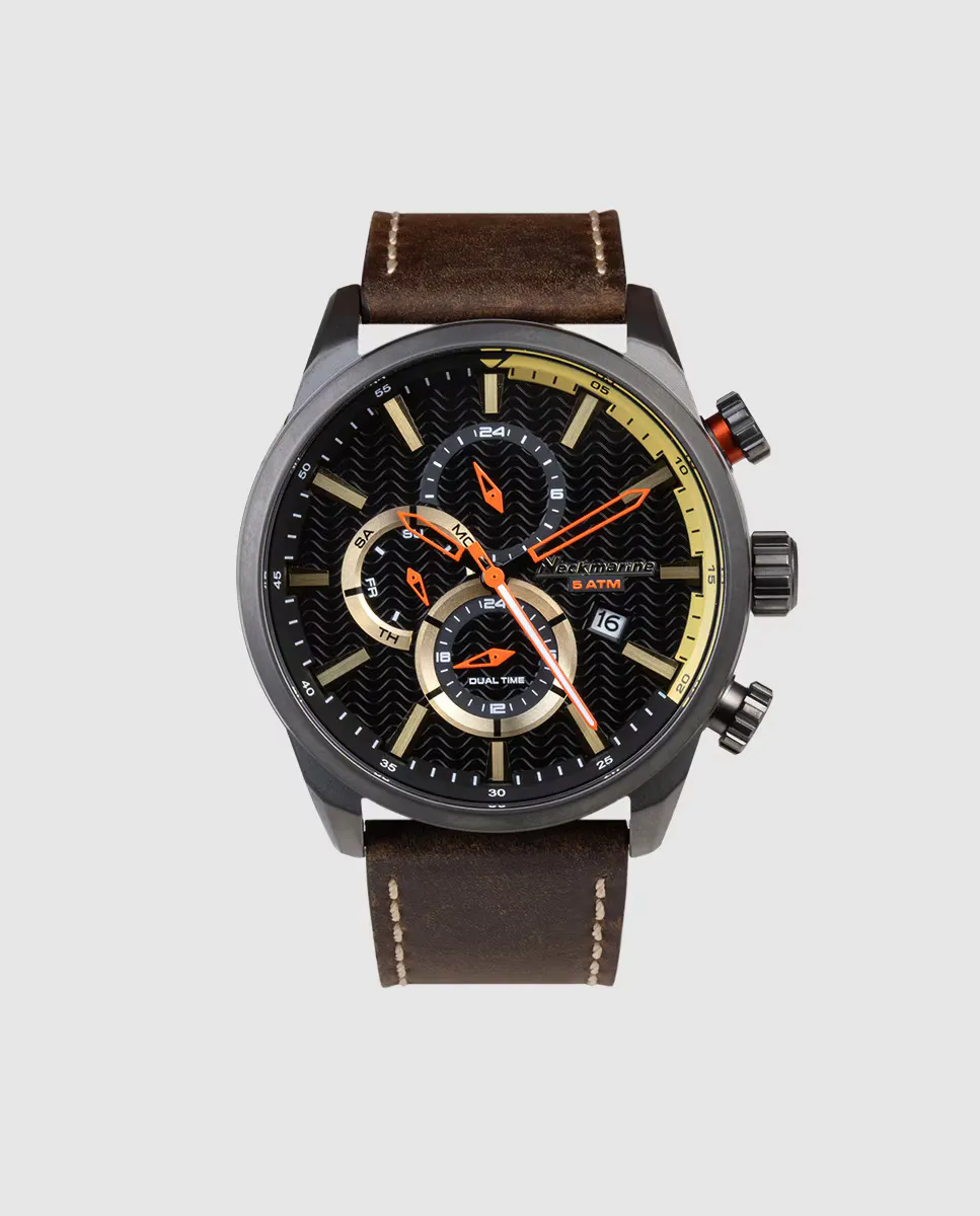 Многофункциональные коричневые кожаные часы Neckmarine X-Plorer, коричневый
Многофункциональные коричневые кожаные часы Neckmarine X-Plorer, коричневый