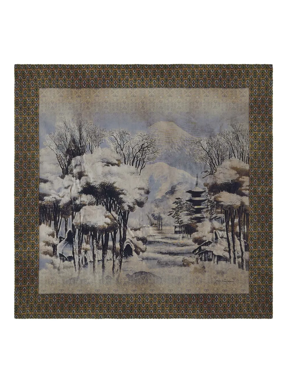 Шарф с принтом пейзажа Pierre-Louis Mascia, коричневый 
Шарф с принтом пейзажа Pierre-Louis Mascia, коричневый