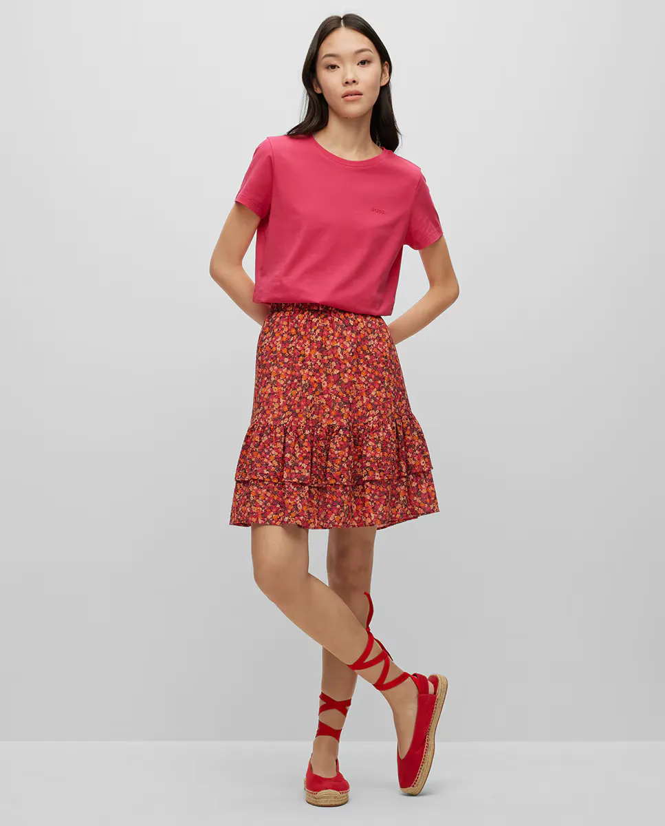 Юбка с оборками и цветочным принтом из шелка, хлопка и резинки Boss, многоцветный
Юбка с оборками и цветочным принтом из шелка, хлопка и резинки Boss, многоцветный