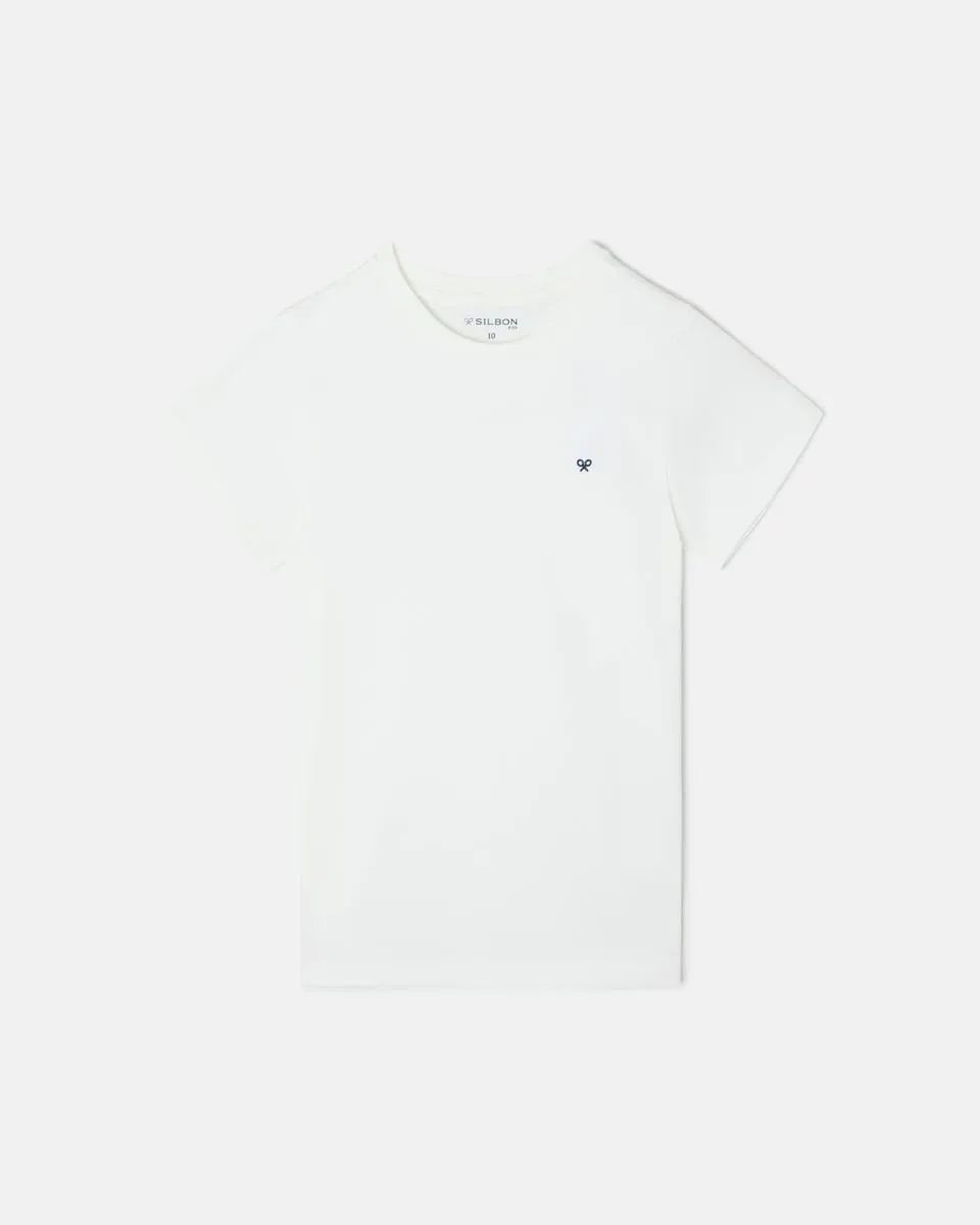 Детская футболка с коротким рукавом и мини-логотипом Silbon, белый
Детская футболка с коротким рукавом и мини-логотипом Silbon, белый