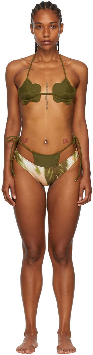 Эксклюзивное бикини цвета хаки из переработанного нейлона SSENSE Collina Strada
Эксклюзивное бикини цвета хаки из переработанного нейлона SSENSE Collina Strada
