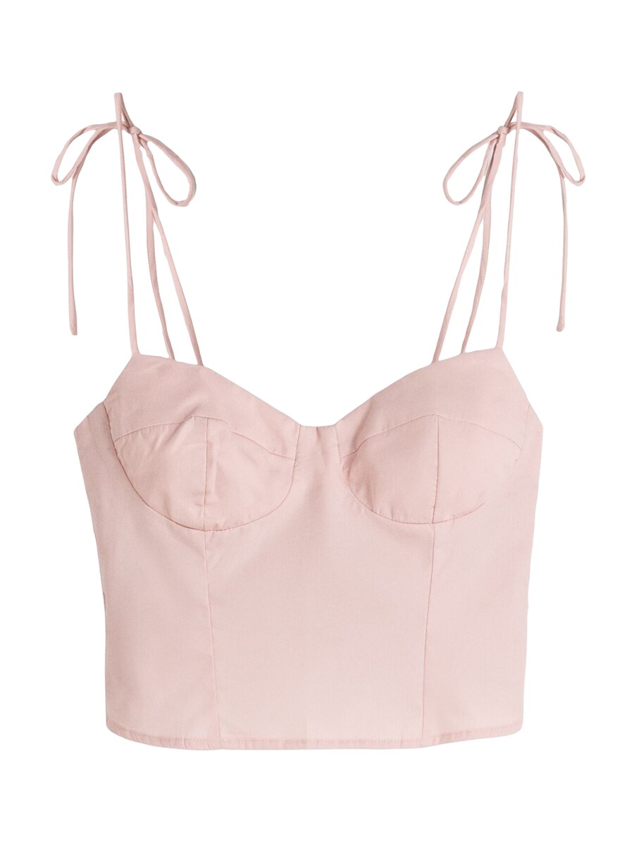 Укороченный топ Bershka Top, розовый 
Укороченный топ Bershka Top, розовый