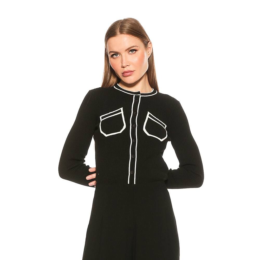 Женский кардиган на пуговицах в рубчик ALEXIA ADMOR Clover, черный
Женский кардиган на пуговицах в рубчик ALEXIA ADMOR Clover, черный