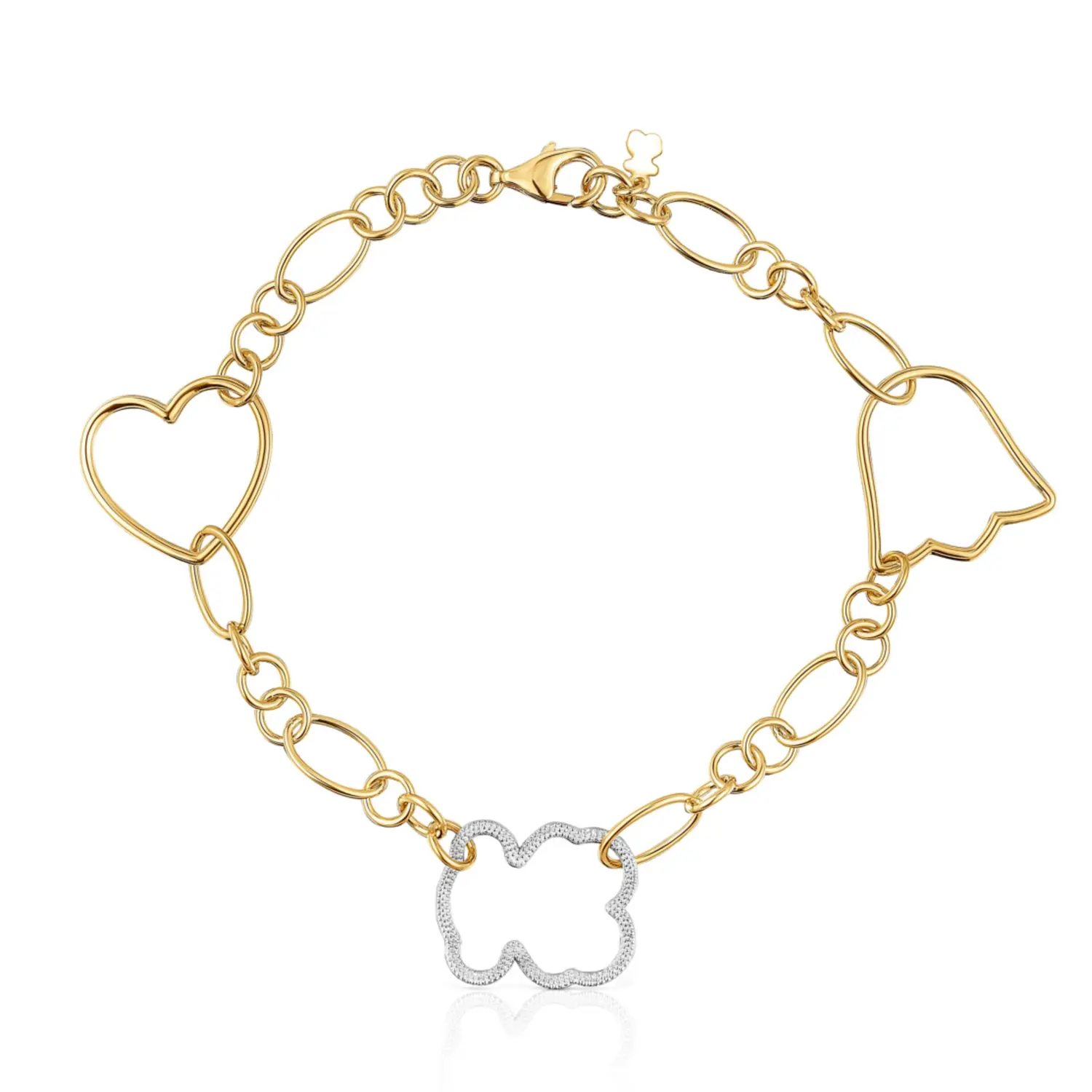 Браслет Tous New Silueta Two-tone Chain With Motifs, позолоченное серебро/серебро
Браслет Tous New Silueta Two-tone Chain With Motifs, позолоченное серебро/серебро