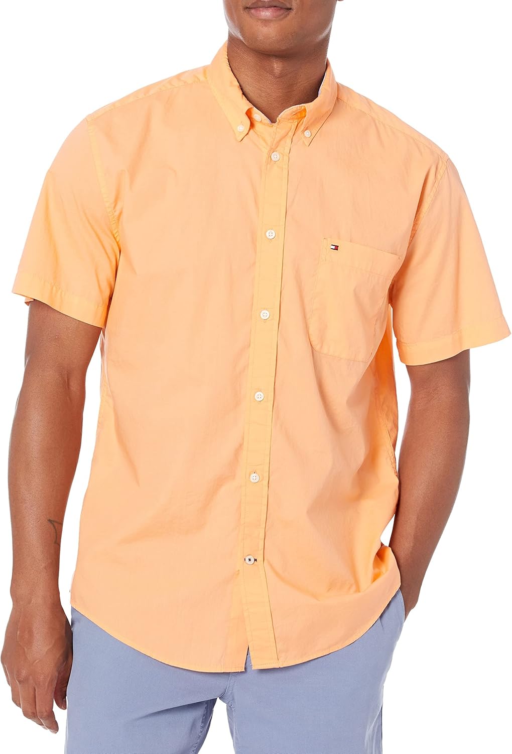 Мужская рубашка Tommy Hilfiger с коротким рукавом и застежкой на пуговицы, Canteloupe
Мужская рубашка Tommy Hilfiger с коротким рукавом и застежкой на пуговицы, Canteloupe