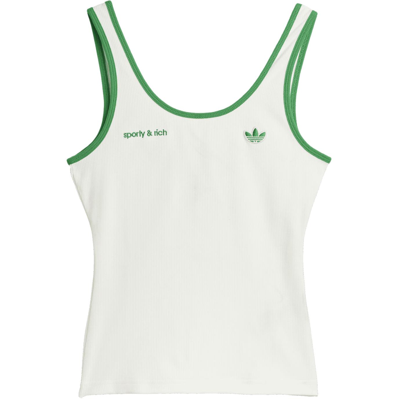 Топ Sporty & Rich Adidas Originals, белый/зеленый
Топ Sporty & Rich Adidas Originals, белый/зеленый