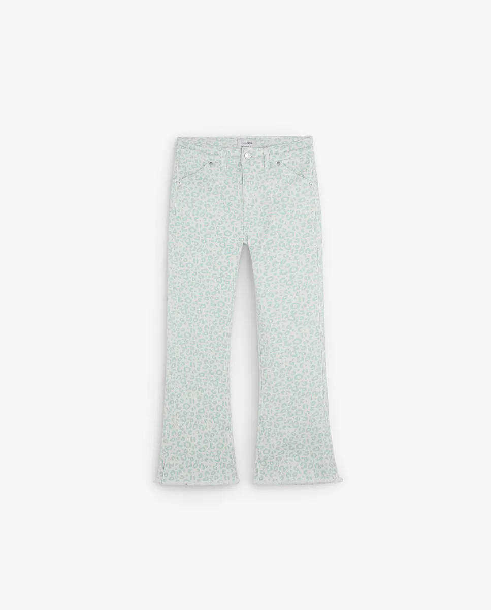 Джинсы для девочек с расклешенным анималистичным принтом Scalpers, голубой
Джинсы для девочек с расклешенным анималистичным принтом Scalpers, голубой