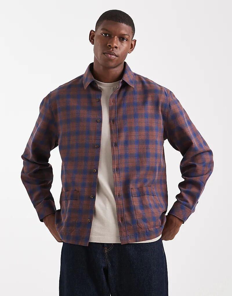 Рубашка ASOS DESIGN с карманами в коричневую клетку
Рубашка ASOS DESIGN с карманами в коричневую клетку