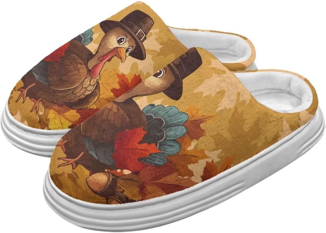 Тапочки Chririnla на День Благодарения для женщин и мужчин, мягкие, уютные, комфортные, плюшевые, легкие, без шнурков, для дома и улицы, с противоскользящей подошвой из EVA, Maple Leaf Turkey
Тапочки Chririnla на День Благодарения для женщин и мужчин, мягкие, уютные, комфортные, плюшевые, легкие, без шнурков, для дома и улицы, с противоскользящей подошвой из EVA, Maple Leaf Turkey