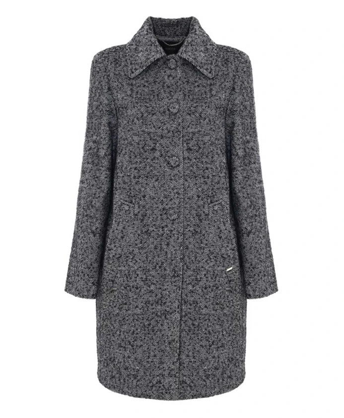 Пальто с узором «елочка» и потайными пуговицами Kocca, черный
Пальто с узором «елочка» и потайными пуговицами Kocca, черный