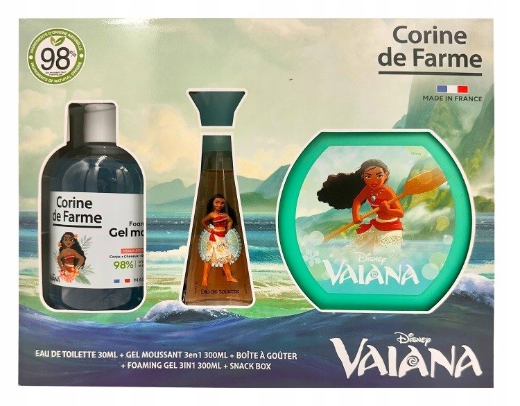 Подарочный набор Corine De Farme Vaiana Eau de Toilette + Gel + Box
Подарочный набор Corine De Farme Vaiana Eau de Toilette + Gel + Box