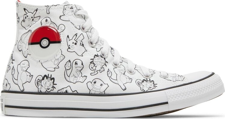 Кроссовки Converse Pokemon x Chuck Taylor All Star High Poke Ball, белый 
Кроссовки Converse Pokemon x Chuck Taylor All Star High Poke Ball, белый