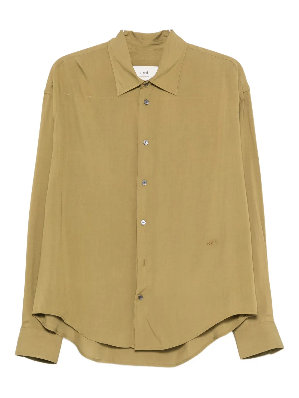 Рубашка с длинными рукавами и застежкой на пуговицы AMI Paris, зеленый
Рубашка с длинными рукавами и застежкой на пуговицы AMI Paris, зеленый