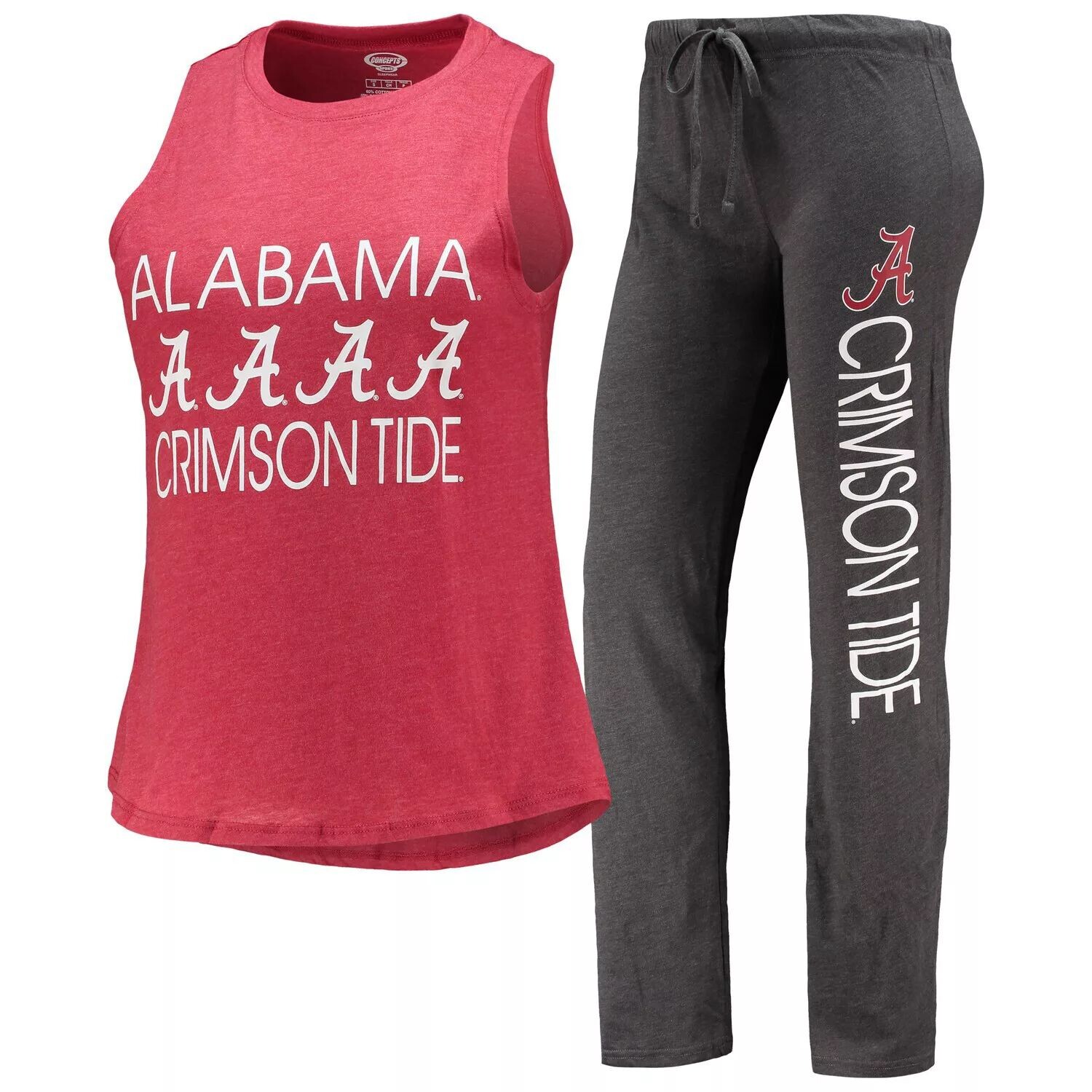 Женский комплект для сна на бретелях и брюках Concepts Sport Charcoal/Crimson Alabama Crimson Tide
Женский комплект для сна на бретелях и брюках Concepts Sport Charcoal/Crimson Alabama Crimson Tide