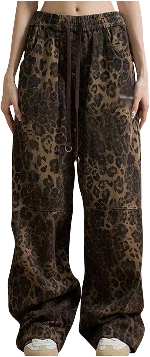 Джинсы Leopard Print для женщин Y2k в стиле стритвир Cheetah с высокой талией и широкими штанинами
Джинсы Leopard Print для женщин Y2k в стиле стритвир Cheetah с высокой талией и широкими штанинами