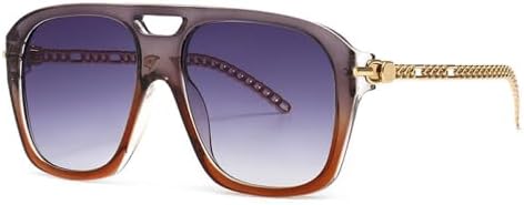 Модные мужские и женские солнцезащитные очки с металлической цепочкой на дужках, квадратной оправой, большой шириной, защитой от УФ-излучения UV400, в стиле ретро MTZJH, C2gray-tea
Модные мужские и женские солнцезащитные очки с металлической цепочкой на дужках, квадратной оправой, большой шириной, защитой от УФ-излучения UV400, в стиле ретро MTZJH, C2gray-tea