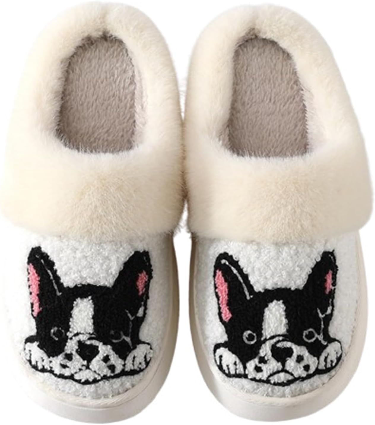 Женские и мужские милые тапочки с изображением бульдога, уютные теплые плюшевые тапки-слипон для дома на зиму, мягкая подошва, противоскользящая, толстая подошва, пушистые шлепанцы (38/39 EU, белый) Znel
Женские и мужские милые тапочки с изображением бульдога, уютные теплые плюшевые тапки-слипон для дома на зиму, мягкая подошва, противоскользящая, толстая подошва, пушистые шлепанцы (38/39 EU, белый) Znel