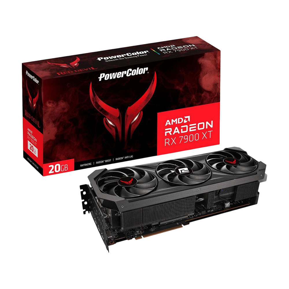 Видеокарта PowerColor Red Devil Radeon RX 7900 XT, 20 Гб, RX7900XT 20G-E/OC, черный
Видеокарта PowerColor Red Devil Radeon RX 7900 XT, 20 Гб, RX7900XT 20G-E/OC, черный