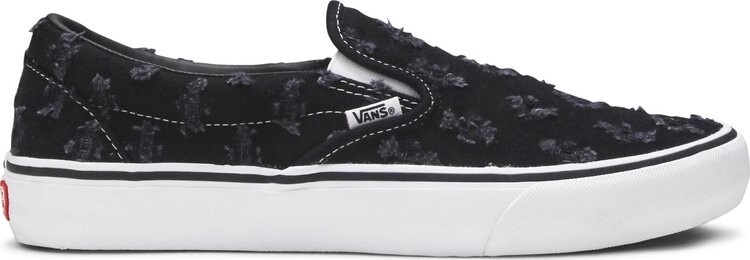 Кеды Vans Supreme x Slip-On Black Hole Punch Denim, черный 
Кеды Vans Supreme x Slip-On Black Hole Punch Denim, черный