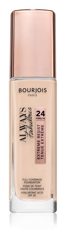 Тональный крем повышенной стойкости SPF 20 Bourjois Always Fabulous, оттенок 100 Rose Ivory 30 мл
Тональный крем повышенной стойкости SPF 20 Bourjois Always Fabulous, оттенок 100 Rose Ivory 30 мл