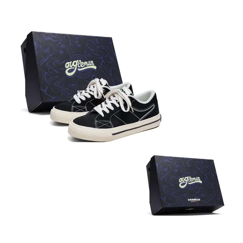 OUGLEMEN Износостойкие, легкие, дышащие и нескользящие мужские кеды на низком хлопковом топе с коробкой - черные, цвет Black
OUGLEMEN Износостойкие, легкие, дышащие и нескользящие мужские кеды на низком хлопковом топе с коробкой - черные, цвет Black