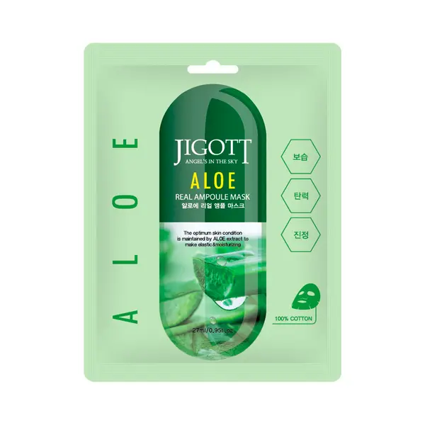 Тканевая маска для лица, 1 шт. Jigott Aloe
Тканевая маска для лица, 1 шт. Jigott Aloe
