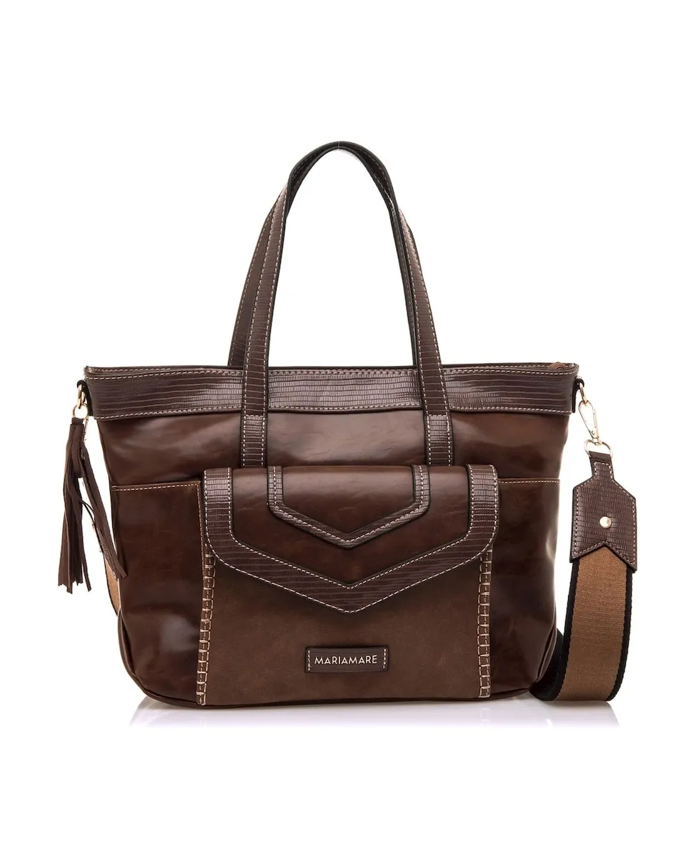 Женская сумка через плечо в стиле шоппер с передним карманом Mariamare, песочный
Женская сумка через плечо в стиле шоппер с передним карманом Mariamare, песочный