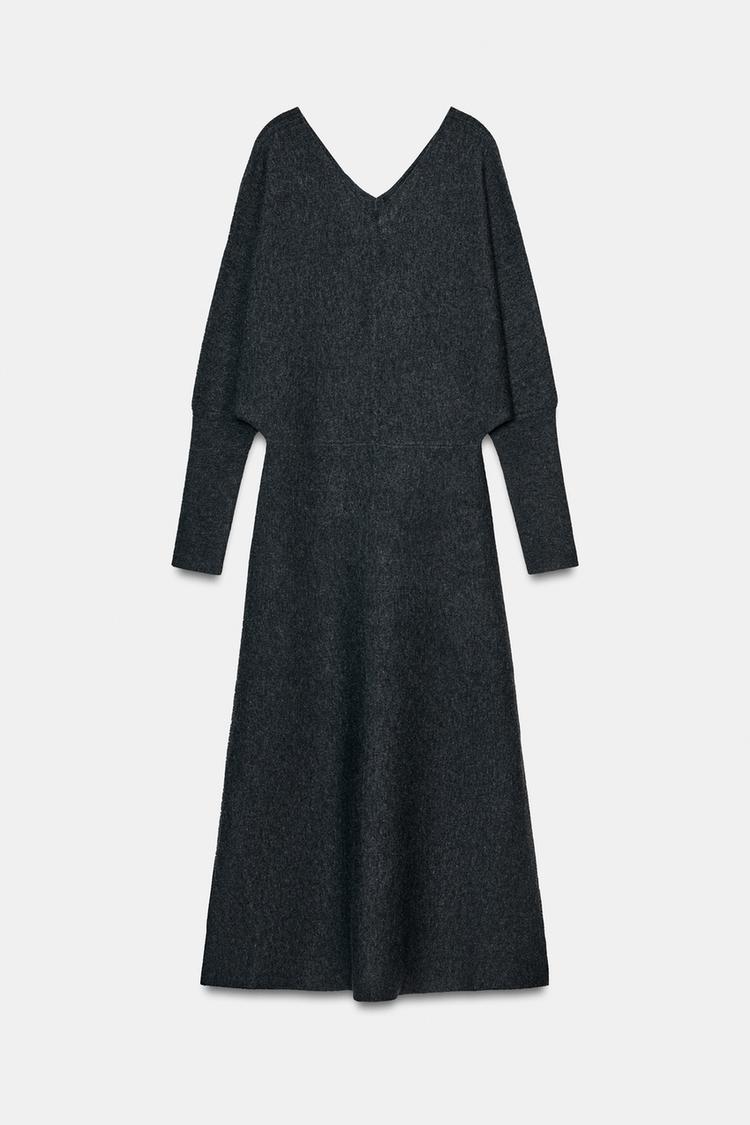 Платье Zara V-neck Knit Midi, серый
Платье Zara V-neck Knit Midi, серый
