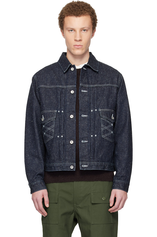 South2 West8 Синяя джинсовая куртка дальнобойщика
South2 West8 Синяя джинсовая куртка дальнобойщика