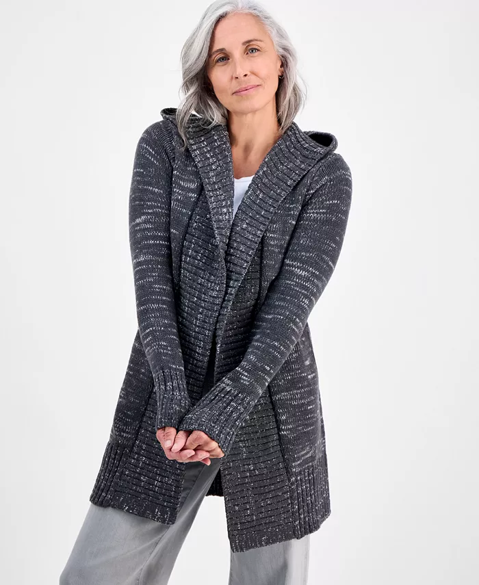 Маленькая удлиненная кардиган с капюшоном и открытым передом Style & Co, серый
Маленькая удлиненная кардиган с капюшоном и открытым передом Style & Co, серый