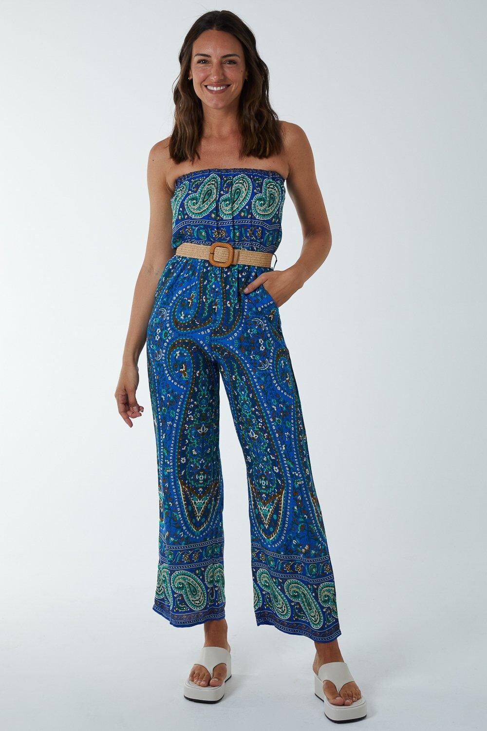 Комбинезон-бандо с поясом Blue Vanilla, синий
Комбинезон-бандо с поясом Blue Vanilla, синий