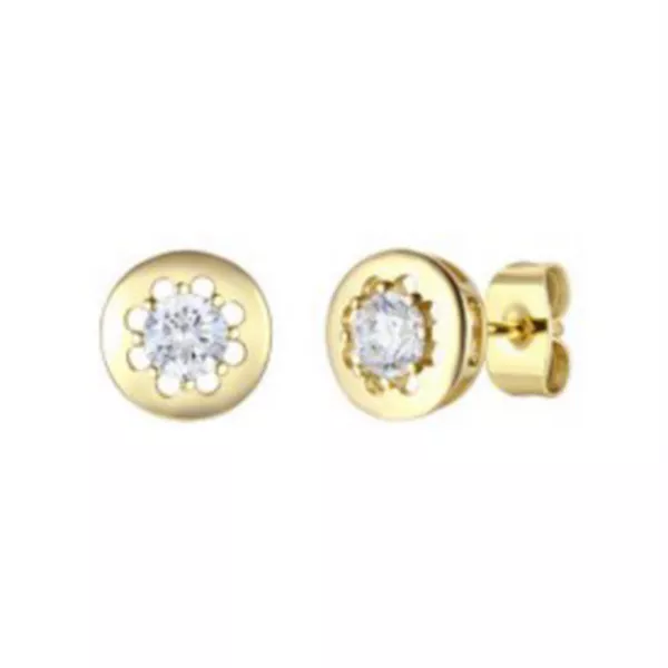 Серьги-Гвоздики с круглой оправой в современном стиле, покрытые 14-каратным золотом и фианитами Rachel Glauber, gold
Серьги-Гвоздики с круглой оправой в современном стиле, покрытые 14-каратным золотом и фианитами Rachel Glauber, gold