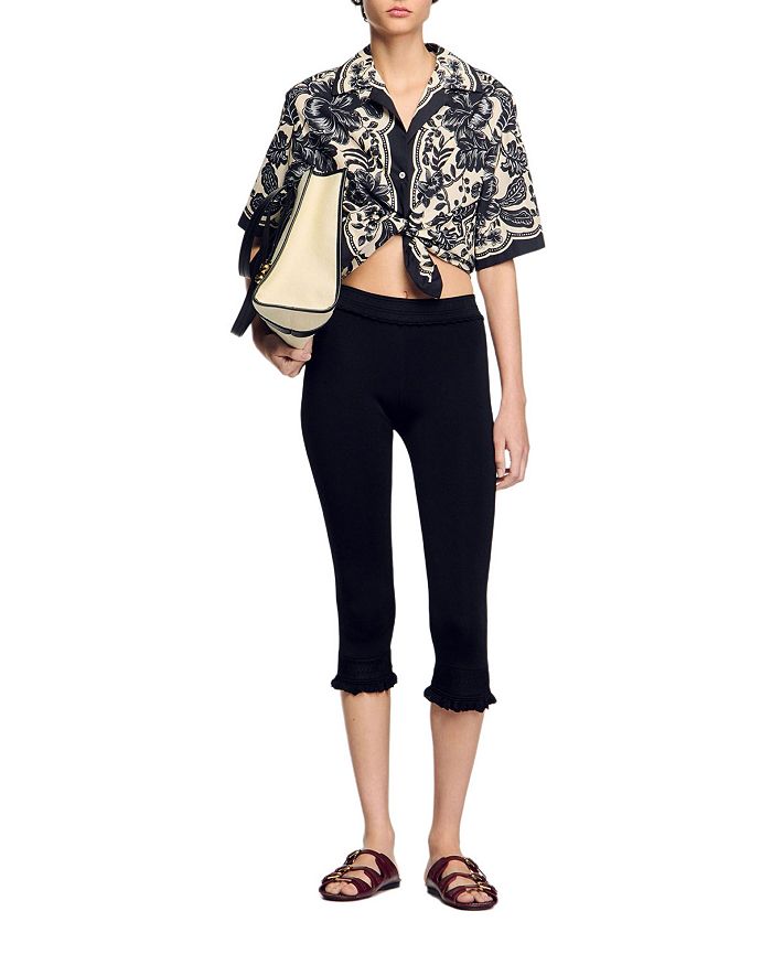 Рубашка с цветочным мотивом Sandro, черный
Рубашка с цветочным мотивом Sandro, черный