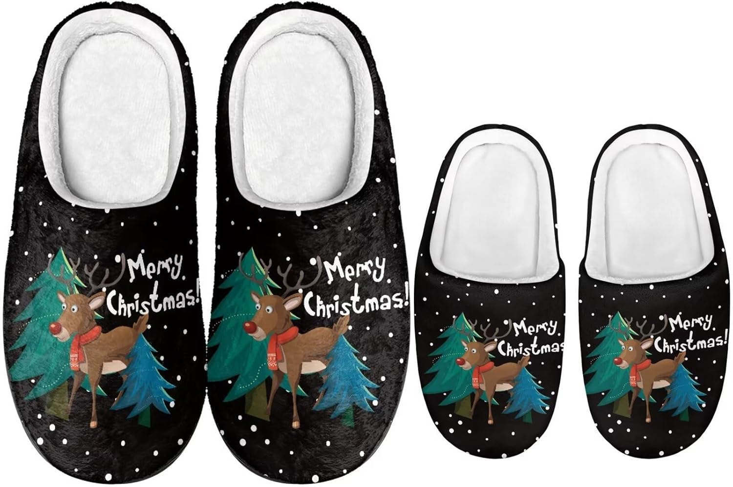 Рождественские тапочки Dngkaoje для семьи Нескользящие домашние тапочки для мужчин и женщин, черный
Рождественские тапочки Dngkaoje для семьи Нескользящие домашние тапочки для мужчин и женщин, черный