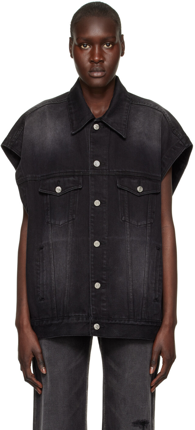 Черный джинсовый жилет из фильма ужасов We11done
Черный джинсовый жилет из фильма ужасов We11done