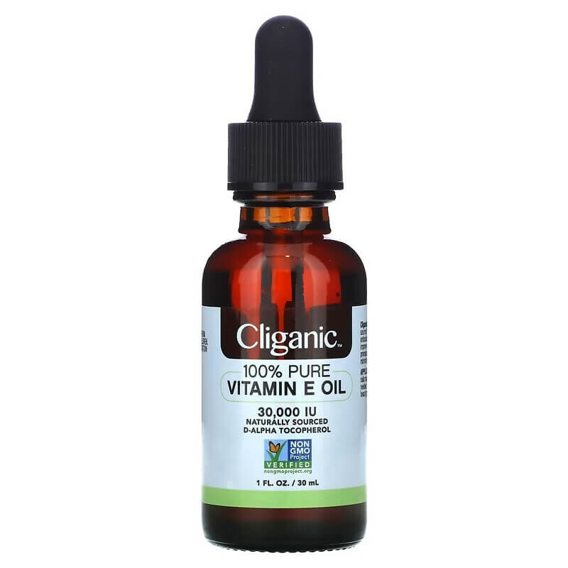 100% чистое и натуральное масло Cliganic с витамином Е 30 000 МЕ, 30 мл
100% чистое и натуральное масло Cliganic с витамином Е 30 000 МЕ, 30 мл