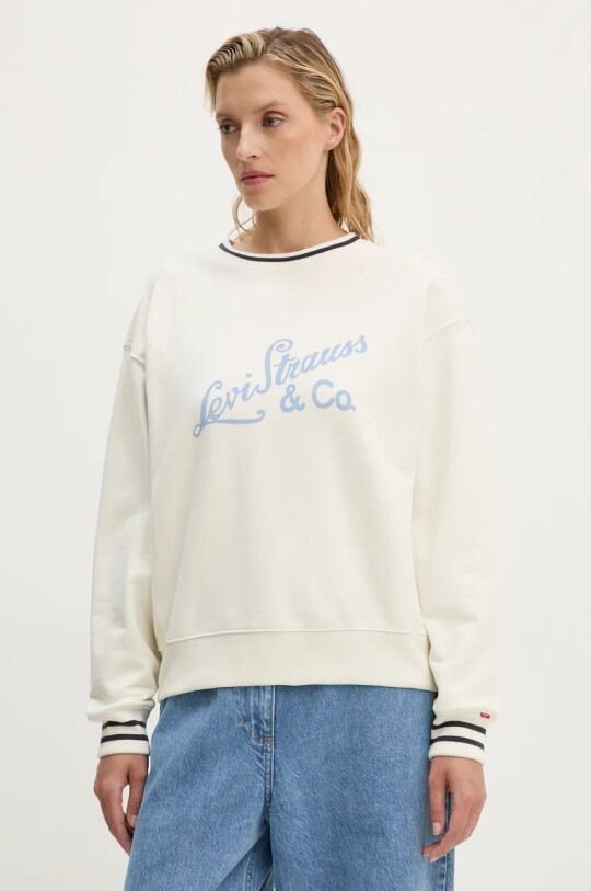 Хлопковая толстовка Levi's, бежевый 
Хлопковая толстовка Levi's, бежевый