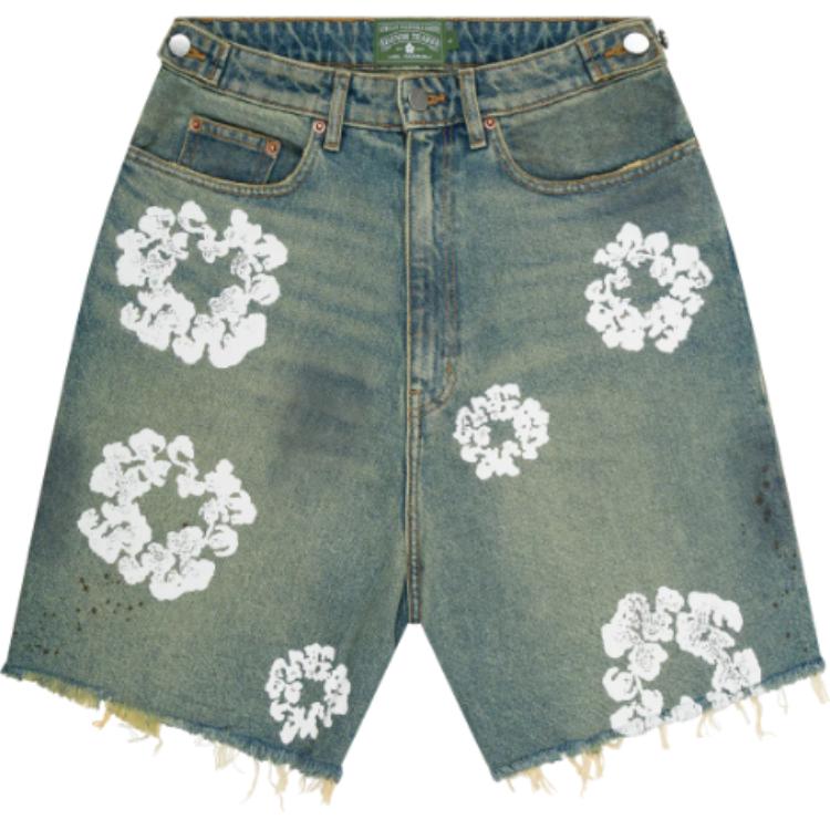 Хлопковые джинсовые шорты с венком Denim Tears, индиго
Хлопковые джинсовые шорты с венком Denim Tears, индиго