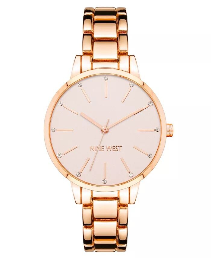 Женские кварцевые часы-браслет из сплава розового золота, 36 мм Nine West, розовый
Женские кварцевые часы-браслет из сплава розового золота, 36 мм Nine West, розовый