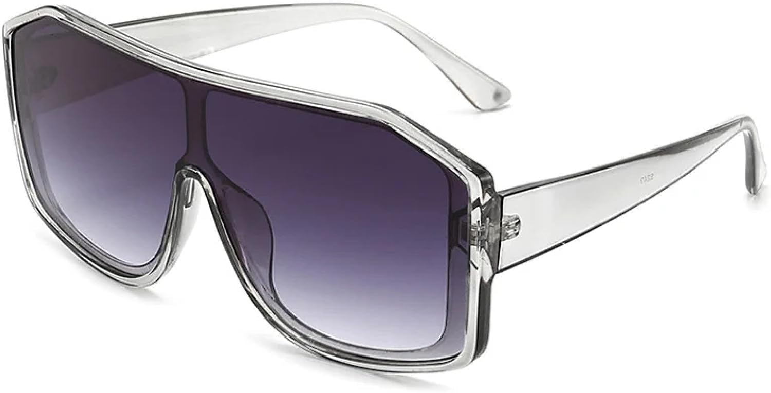 Винтажные солнцезащитные очки большого размера с цельной оправой для женщин и мужчин, роскошные очки унисекс с защитой от УФ-излучения UV400 TKKTLLT, Gray Gradient Gray
Винтажные солнцезащитные очки большого размера с цельной оправой для женщин и мужчин, роскошные очки унисекс с защитой от УФ-излучения UV400 TKKTLLT, Gray Gradient Gray