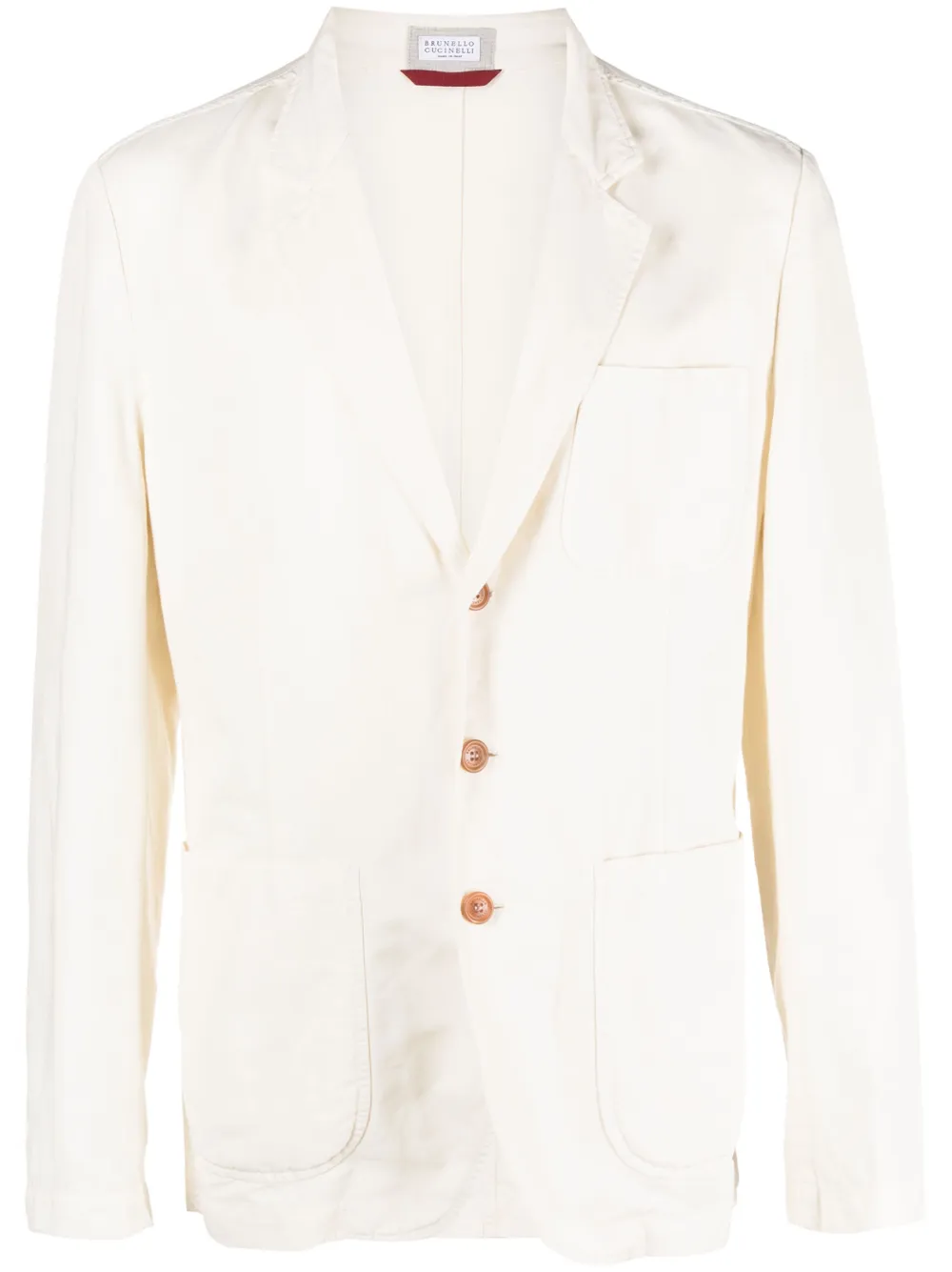 Однобортный пиджак на пуговицах Brunello Cucinelli, белый
Однобортный пиджак на пуговицах Brunello Cucinelli, белый